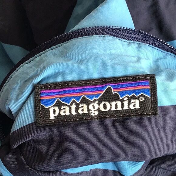 Patagonia Navy and Light Blue Board Short Swim Trunks - Picture 7 of 8